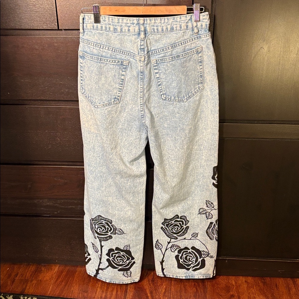 Upcycled Hand Painted Jeans - Picture 11 of 15